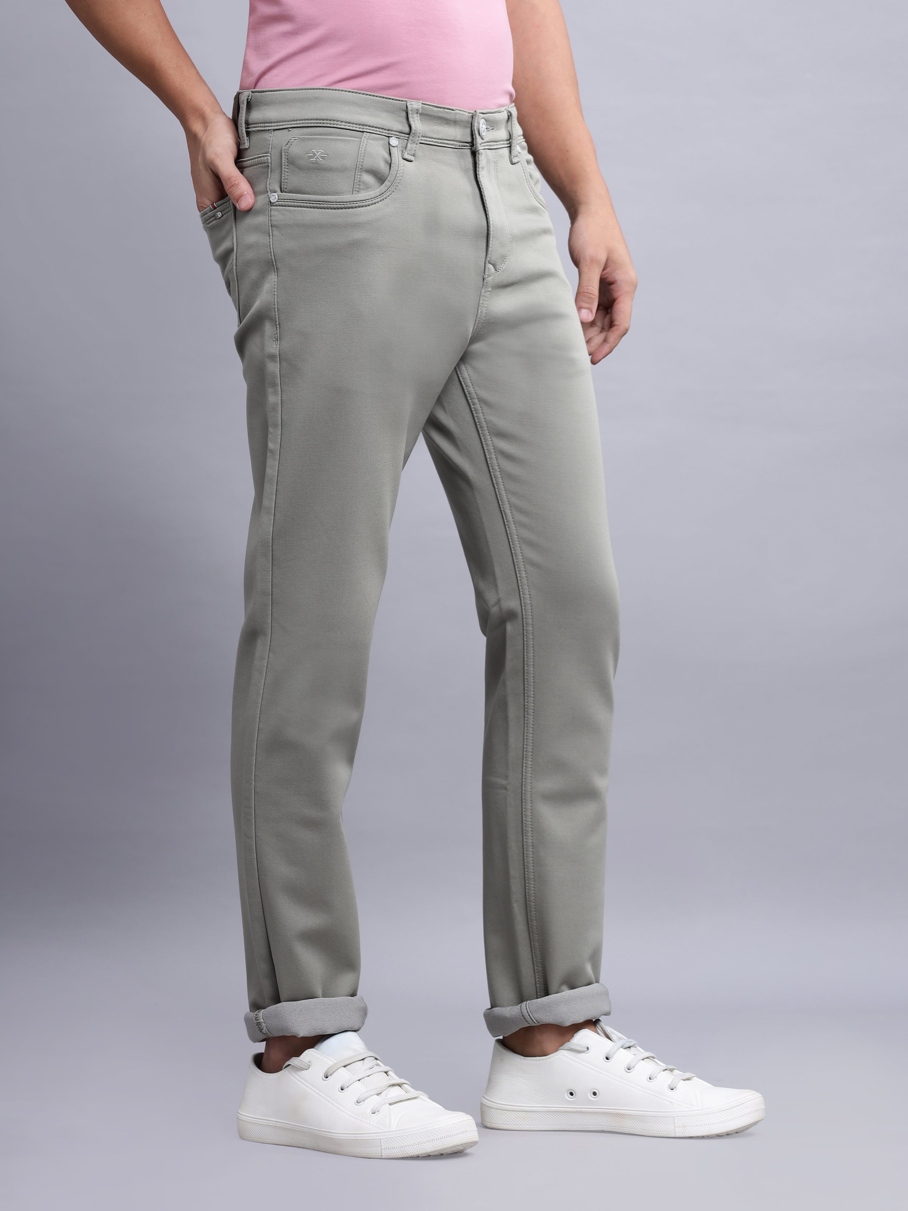 TrueFit Cotton Pants in Grey