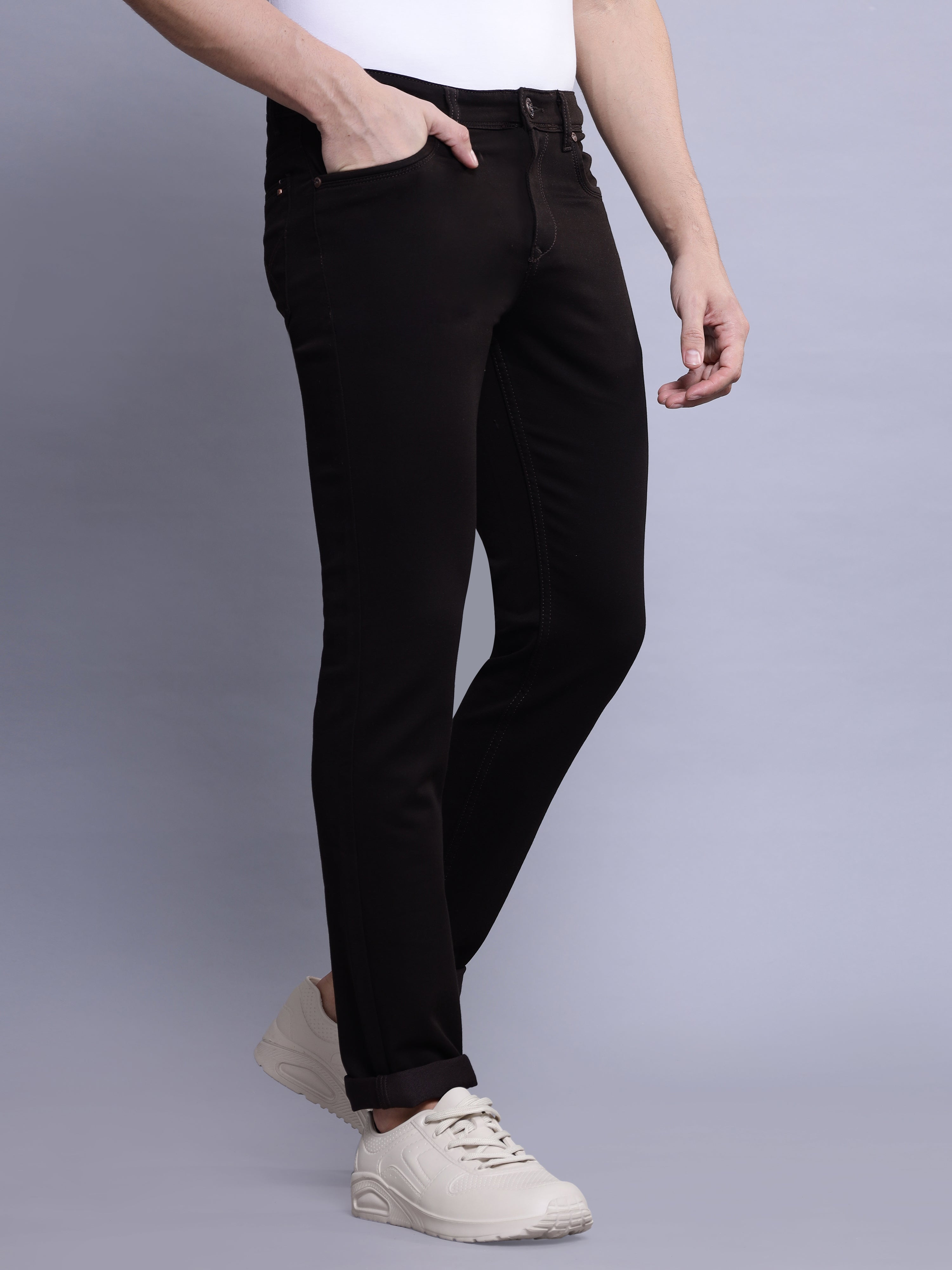 TrueFit Cotton Pants in Dark Brown