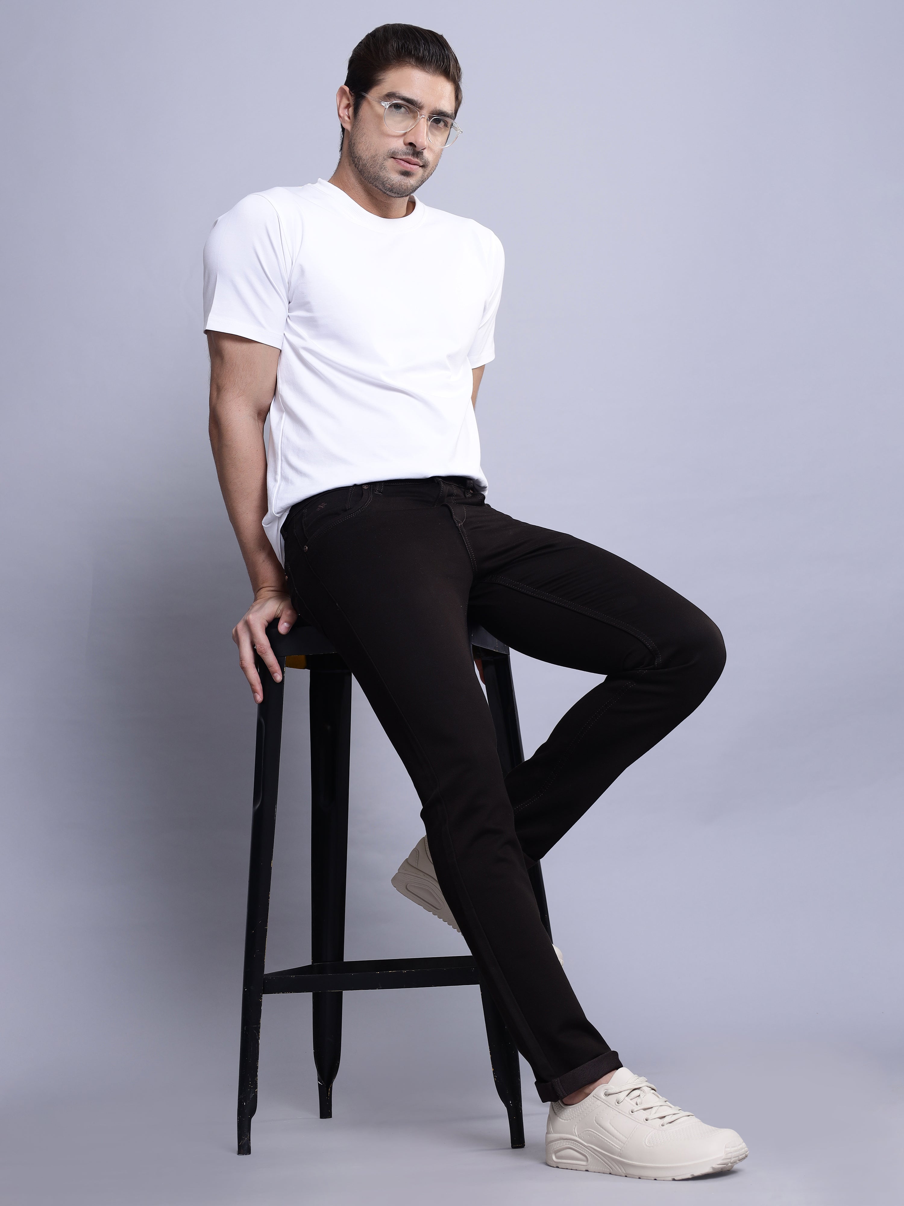 TrueFit Cotton Pants in Dark Brown